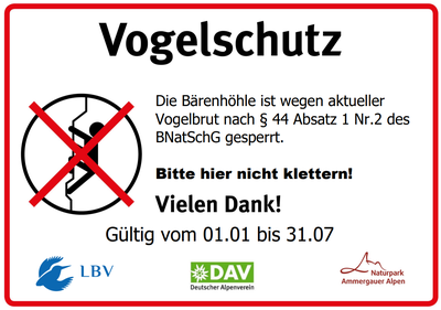 Besucherlenkung zum Schutz des Felsbrüter