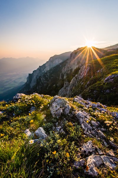 Sunset on the Dobratsch