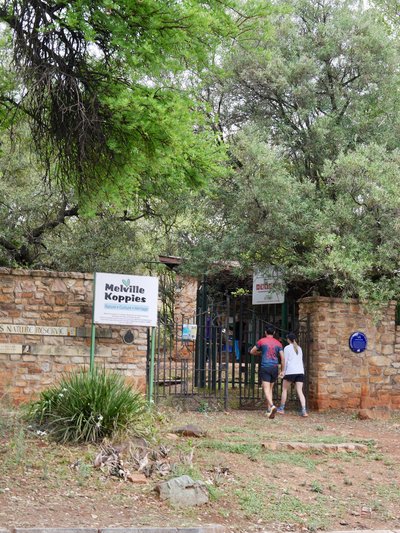 Entrance of Melville Koppies Nature Reserve