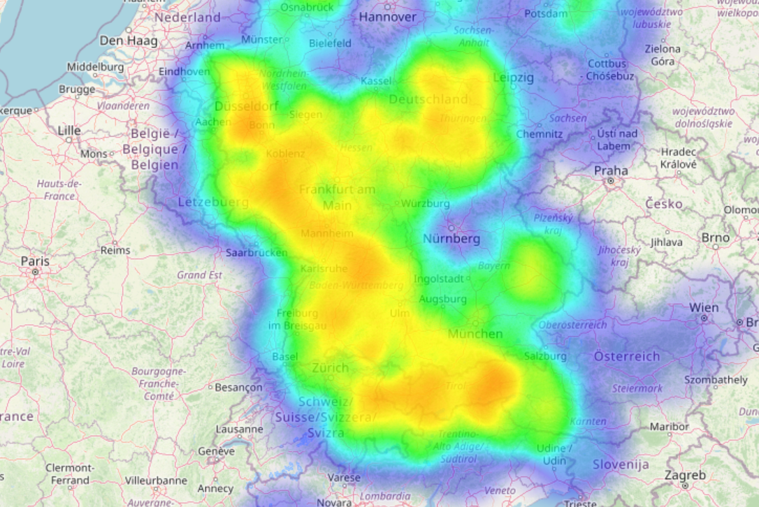 Preview map of protected areas